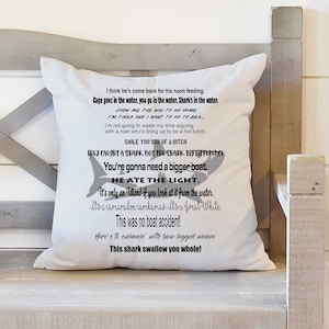 Jaws Movie Quote Pillow, Jaws Movie Decor, Jaws Quotes, Jaws Gift, Jaws Poster, Your Going To Need A Bigger Boat, Movie Jaws, Jaws Print