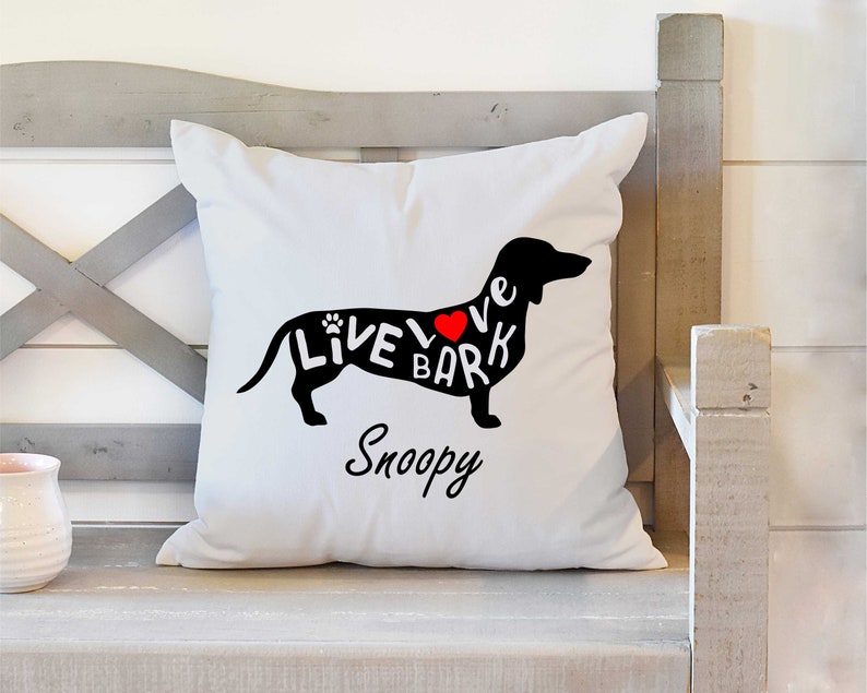 Personalized Dachshund Pillow Dachshund Mom Pillow Custom Etsy