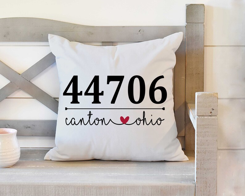 Personalized Zip Code Pillow Real Estate Closing Gift Etsy