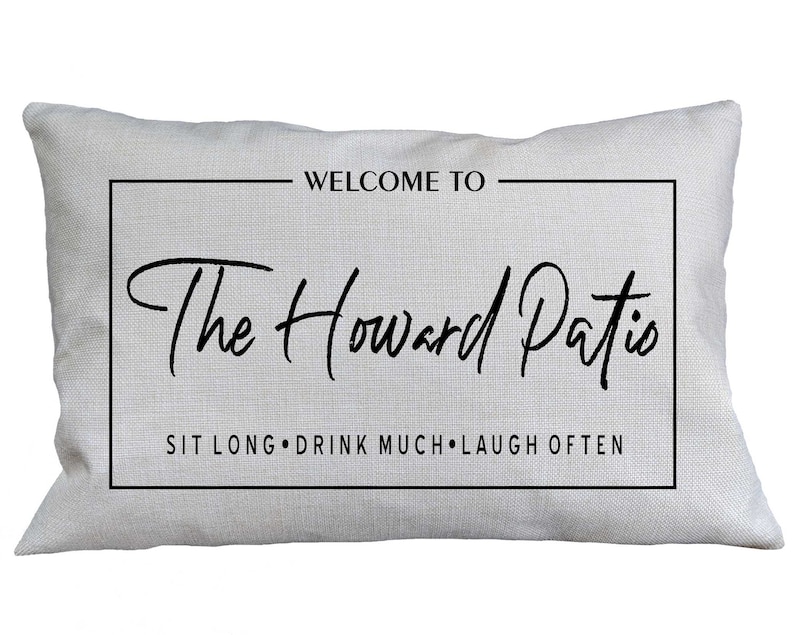 Personalized to the Patio Pillow Patio Decoration Etsy