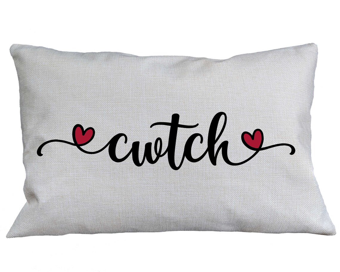 Welsh CWTCH Cuddle Pillow Welsh Gifts Cuddle in Welsh CWTCH Etsy