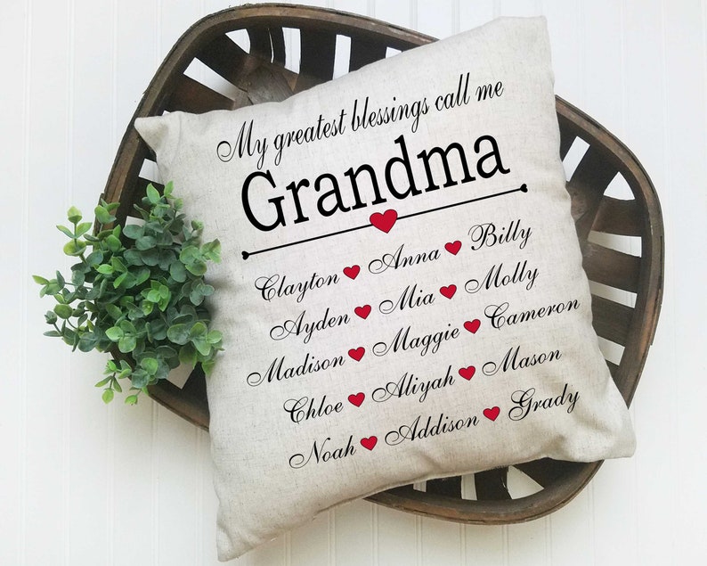 Personalized Mothers Day Pillow Nana Pillow Gift Birthday Etsy