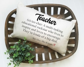 End of Year Teachers Gift, Personalized Teacher Appreciation Gift, Teacher Pillow, Teacher Thank You, Teacher Gift Idea, Gift for Teachers