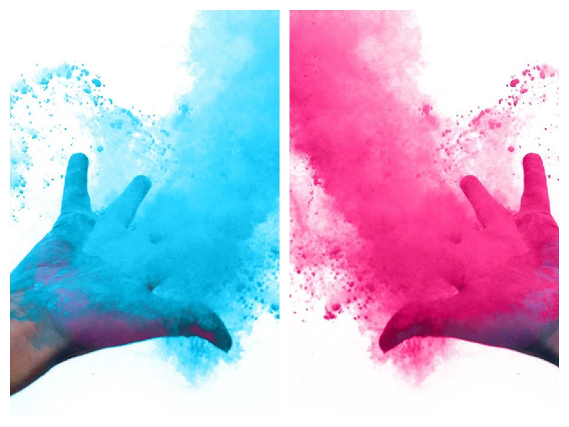 Gender Reveal Powder Packs Color POWDER Baby Sex Reveal Etsy