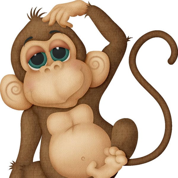 Loopy Monkey Cross Stitch Pattern