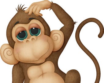 Loopy Monkey Cross Stitch Pattern