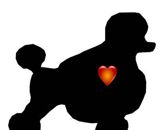 Dog Silhouette Poodle Cross Stitch Pattern