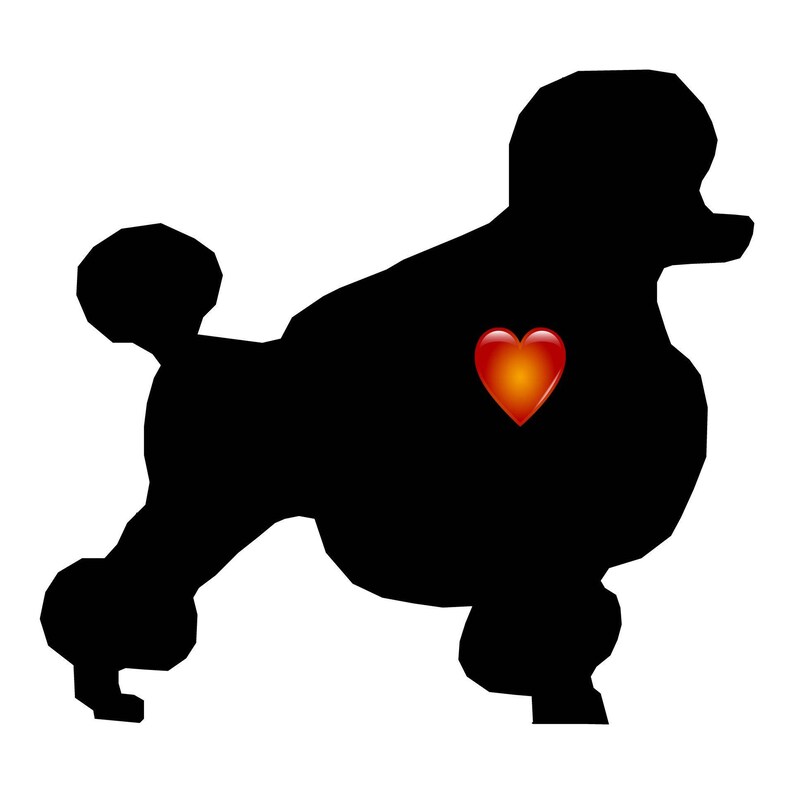 Dog Silhouette Poodle Cross Stitch Pattern image 1