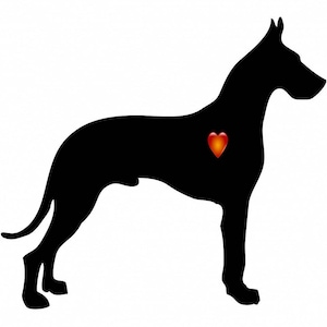 Dog Silhouette Great Dane Cross Stitch Pattern