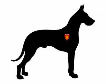 Hund Silhouette Deutsche Dogge Kreuzstichmuster