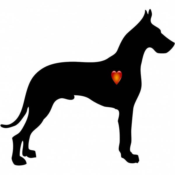 Dog Silhouette Great Dane Cross Stitch Pattern