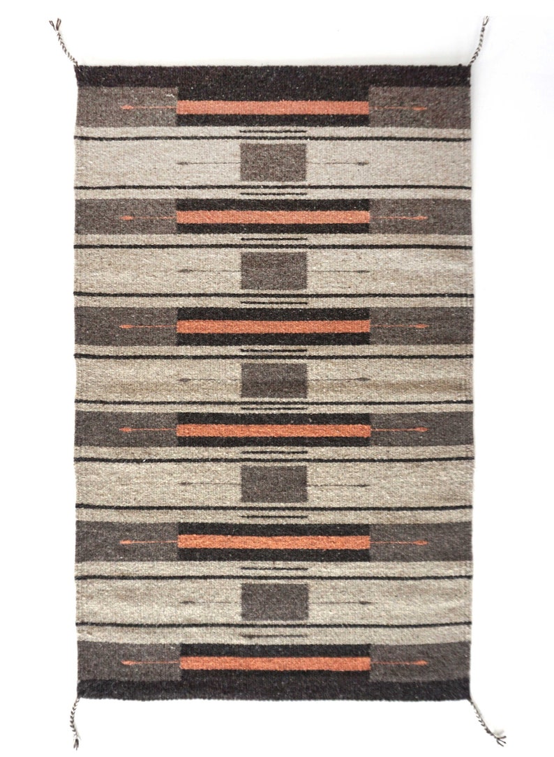 Adobe Lines. Oaxacan Wool Woven Accent Rug. 3' X 2' - Etsy