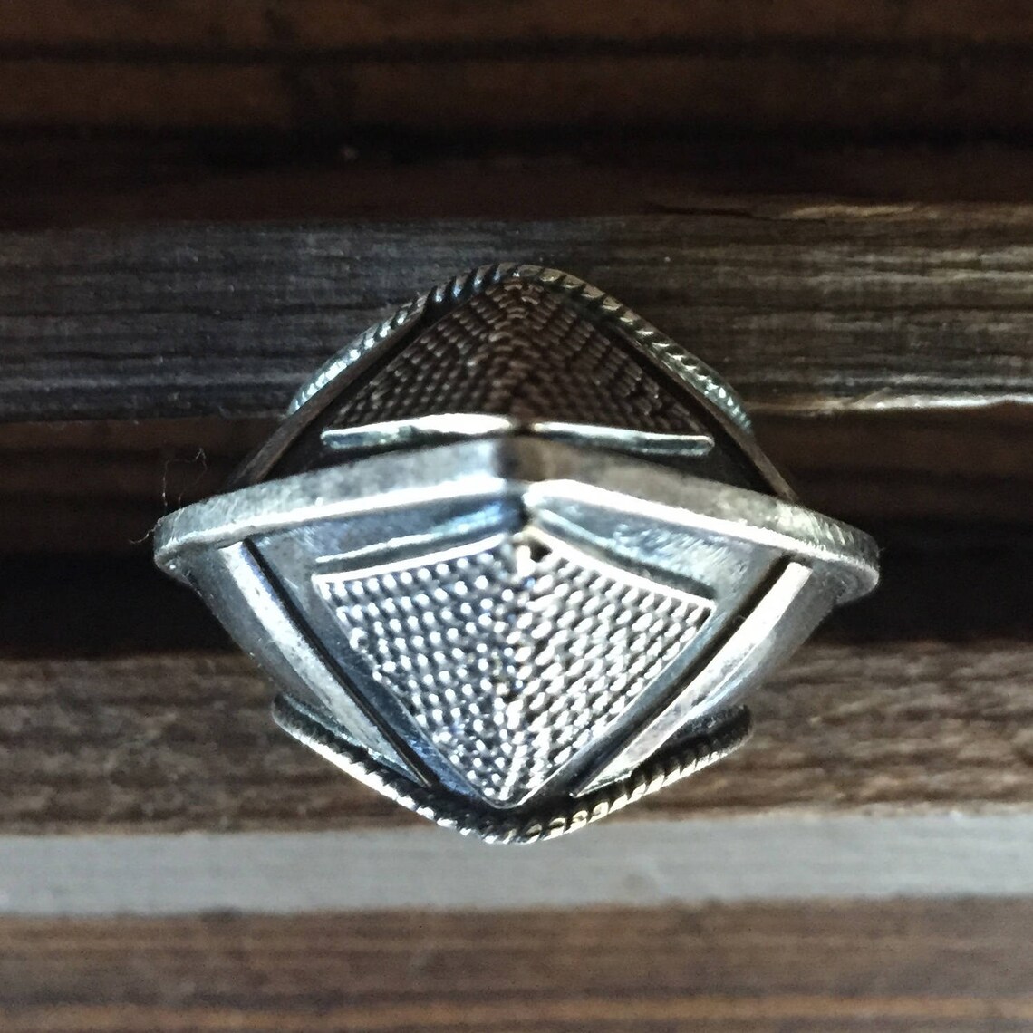 Chunky Sterling Silver Boho Statement Ring- Diamonds - Etsy