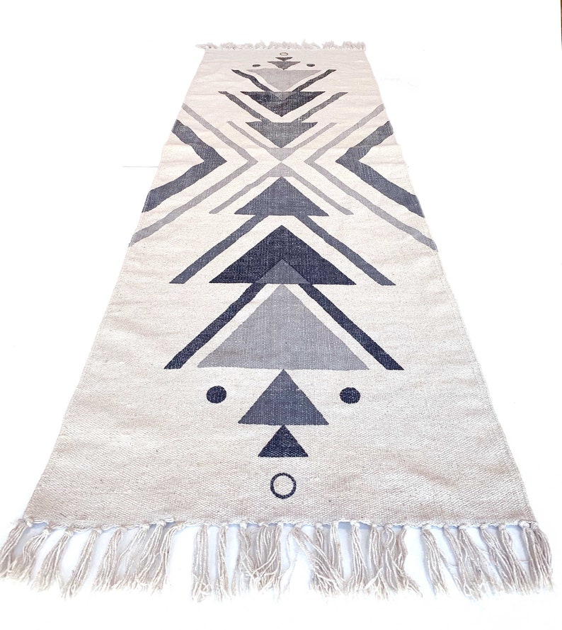 Expansion Rug. Organic Cotton Woven Block Printed Yoga Rug Etsy