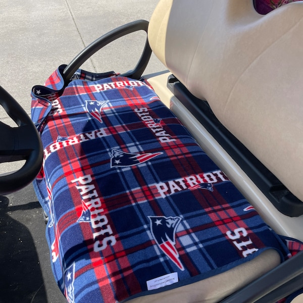 Golf Cart Seat Cover    New England Patriots Fleece