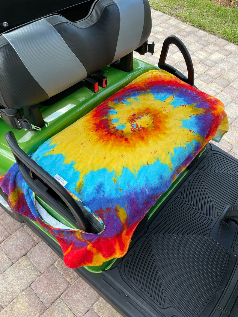 Golf Cart Seat Cover Tie Dye Terry Cloth Cover Etsy