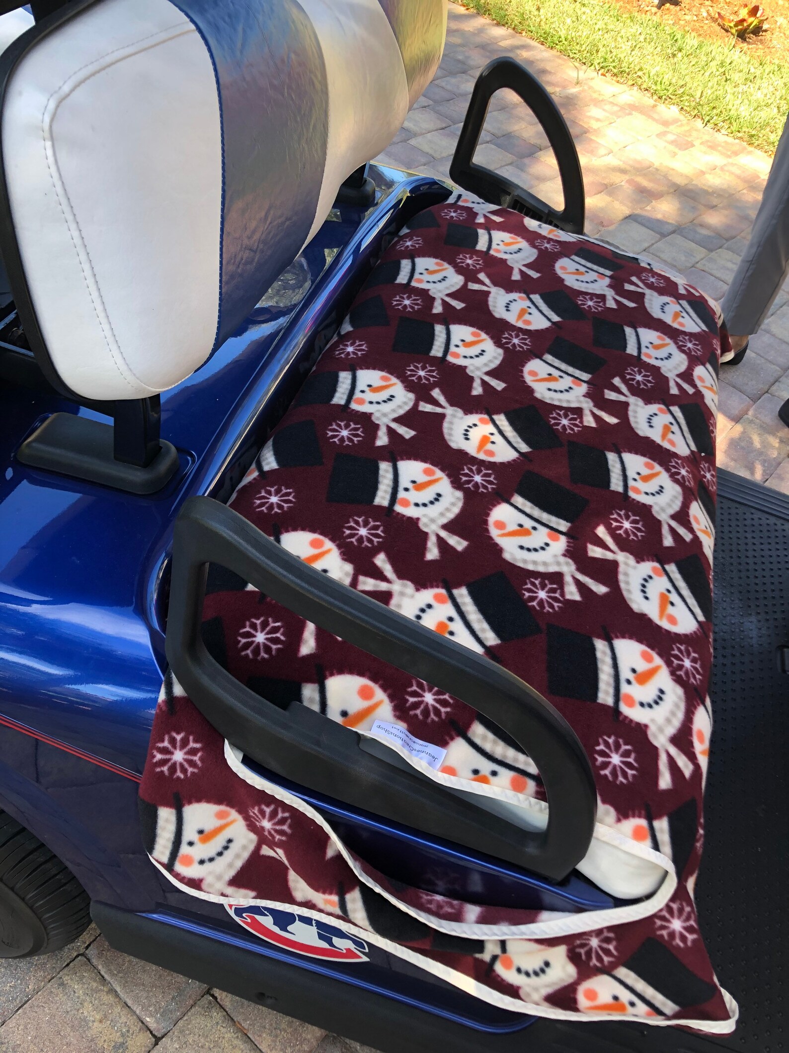 Golf Cart Seat Cover Snowmen Fleece Cover | Etsy