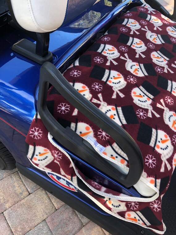 Golf Cart Seat Cover Snowmen Fleece Cover | Etsy