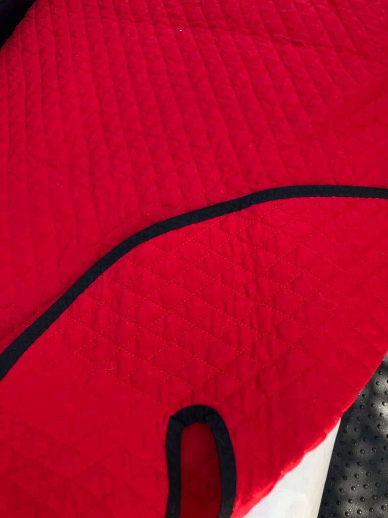 Golf Cart Seat Cover Red Quilted Cotton With Black Trim Etsy