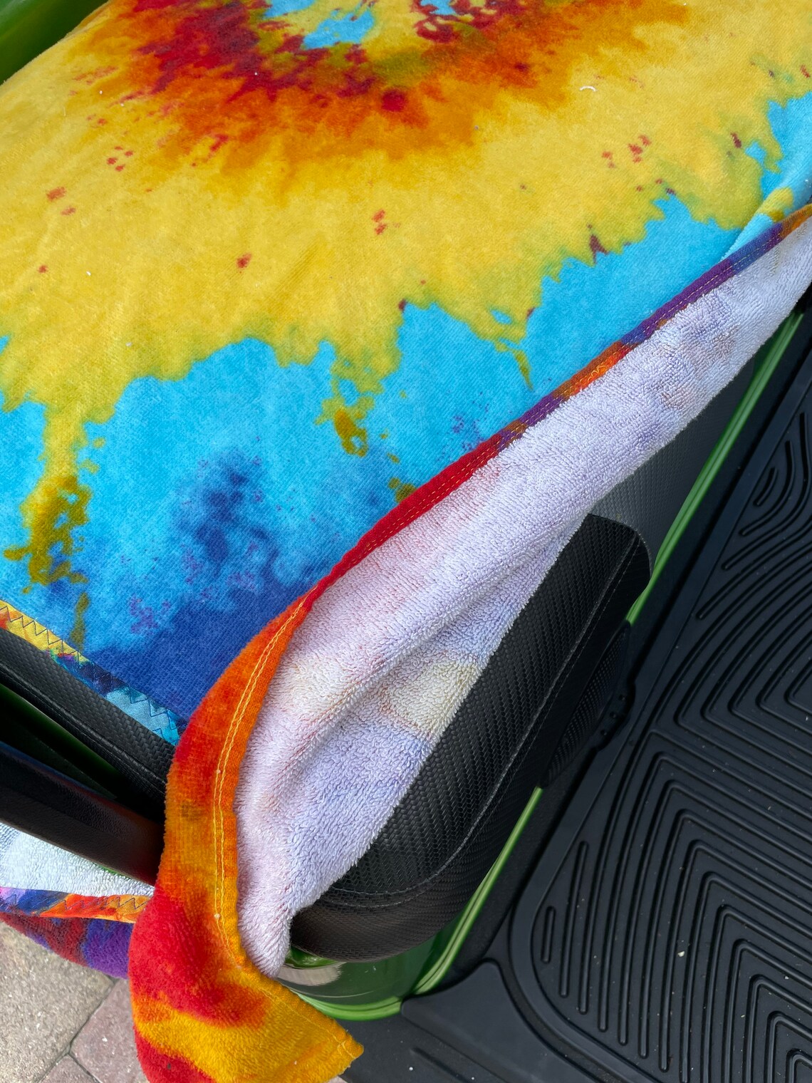 Golf Cart Seat Cover Tie Dye Terry Cloth Cover Etsy