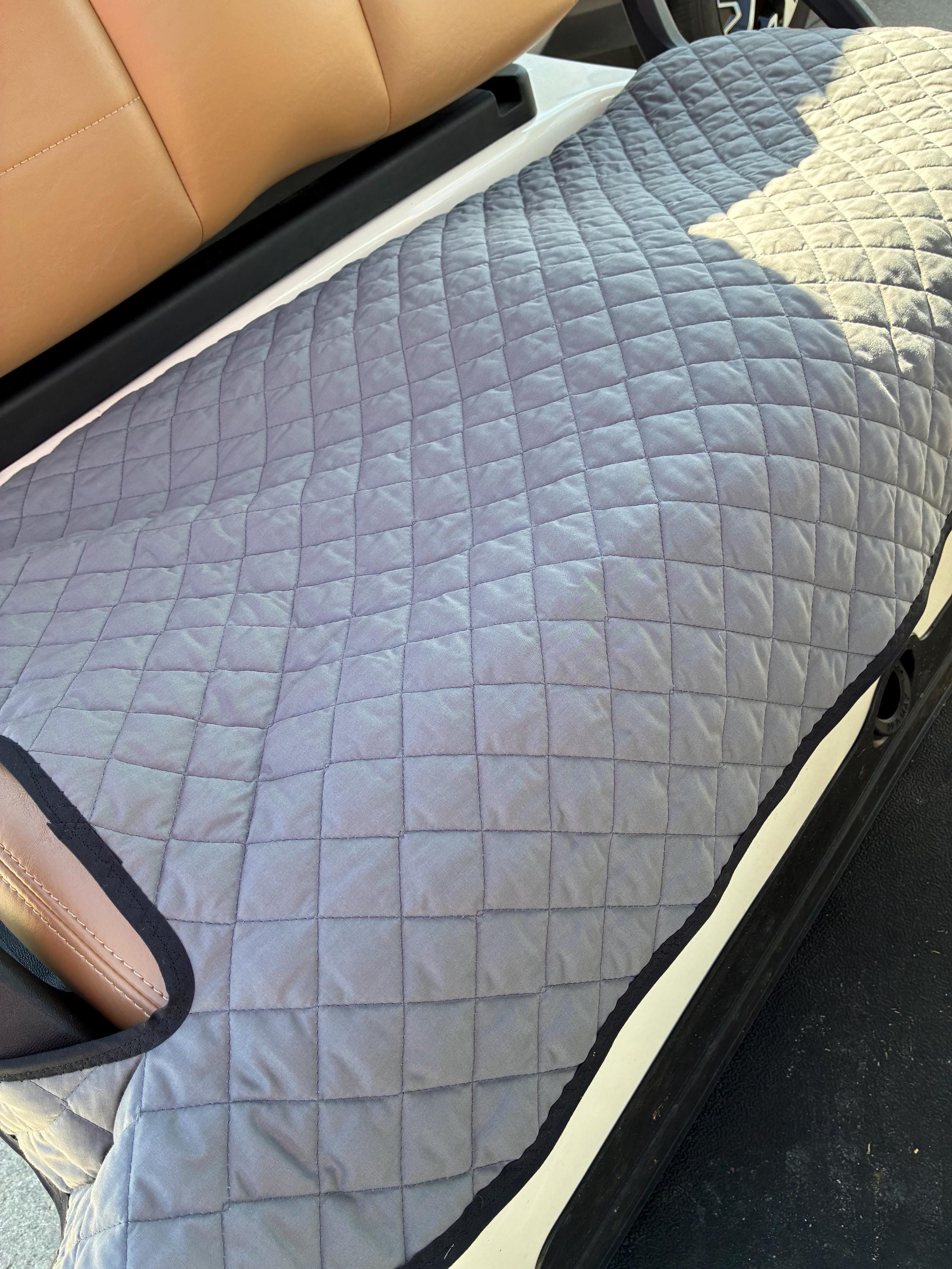Golf Cart Seat Cover Gray Quilted Reversible Cotton - Etsy