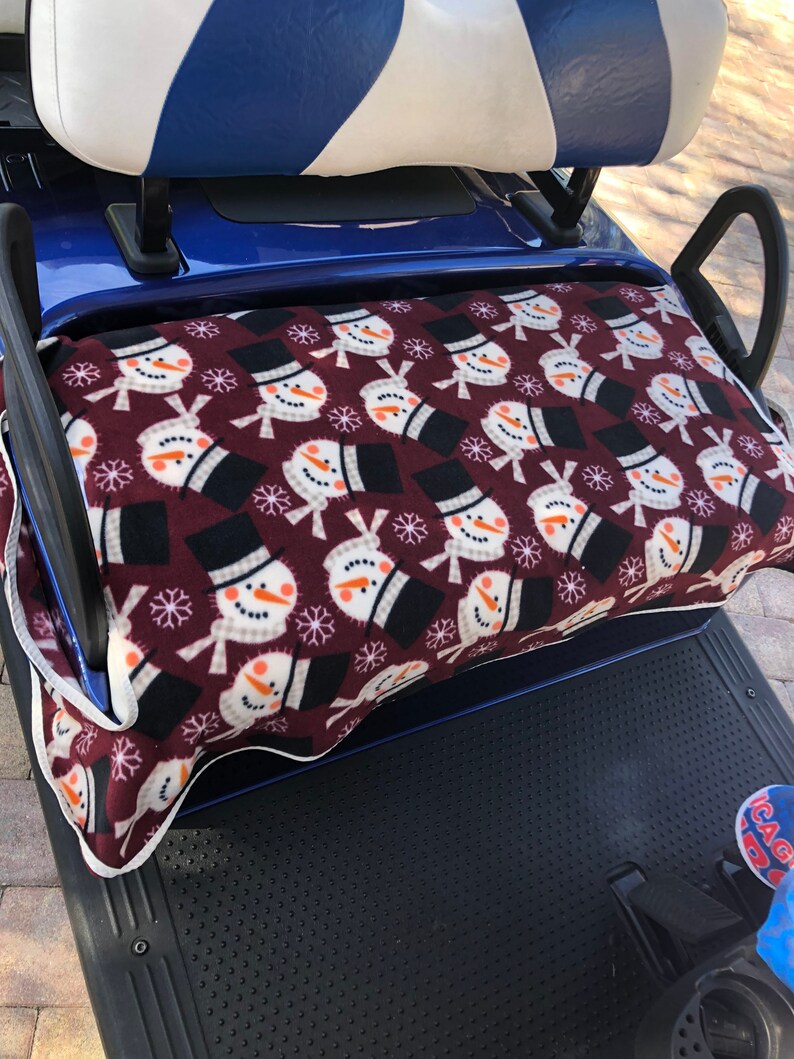 Golf Cart Seat Cover Snowmen Fleece Cover - Etsy