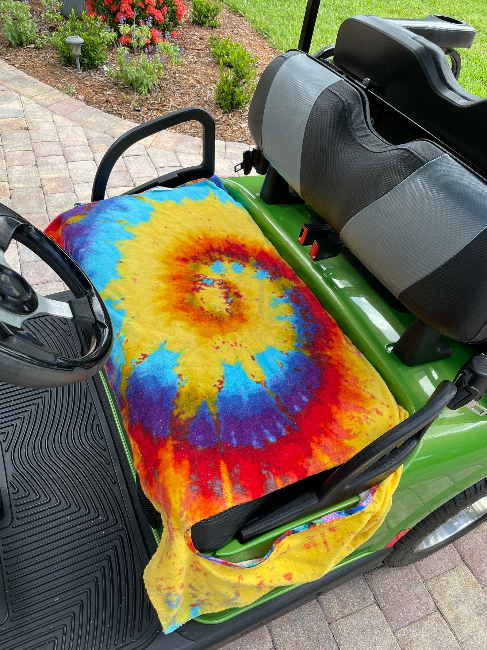 Golf Cart Seat Cover Tie Dye Terry Cloth Cover Etsy
