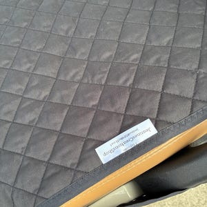 Golf Cart Seat Cover     Black Quilted Cotton Material