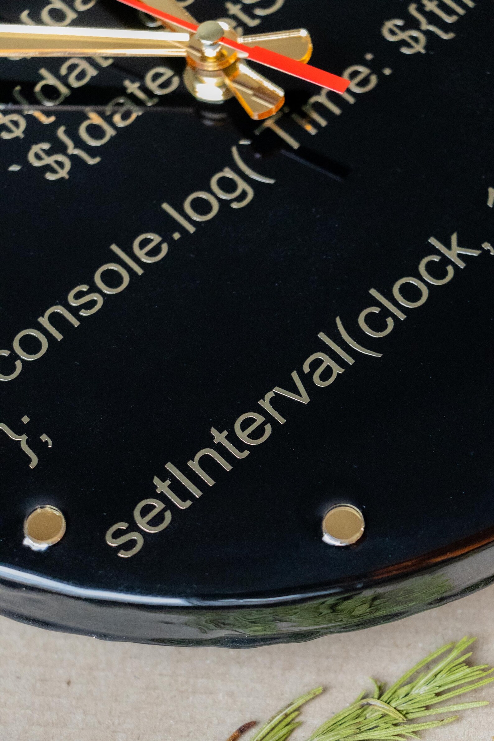 Javascript Code Wall Clock: Geeky Black Resin Tech Decor - Etsy