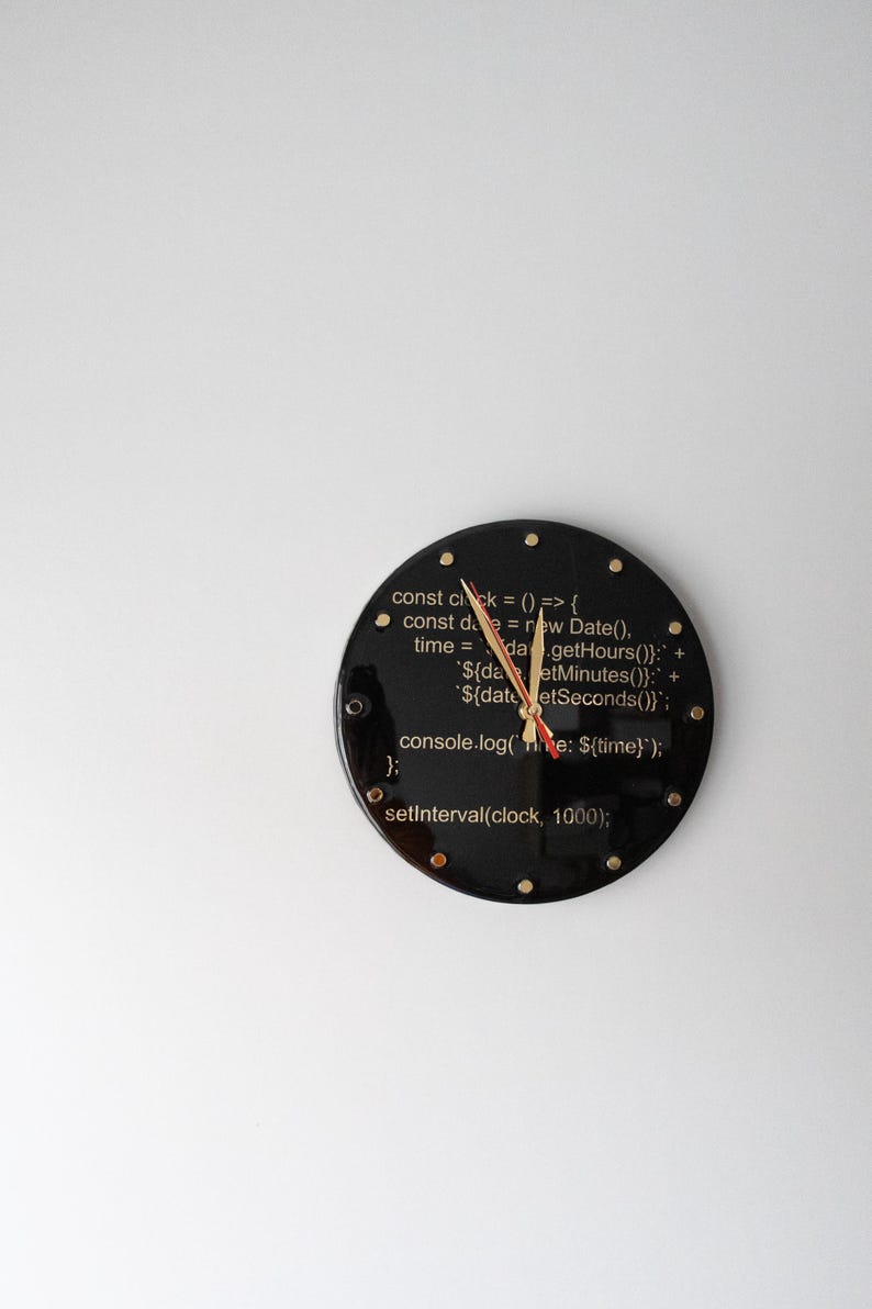 Resin art meets technology: a programmer's clock that stands out in any workspace