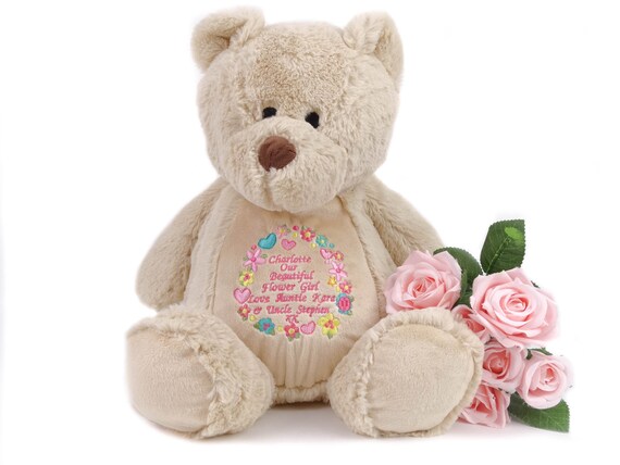 personalised flower girl teddy