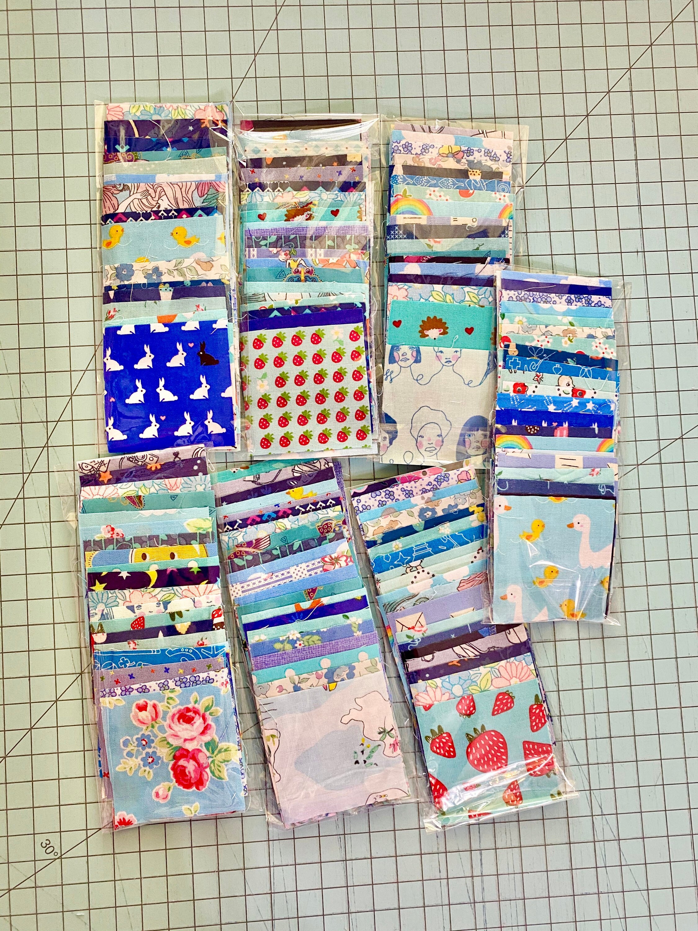 Blue Mini charm pack Etsy