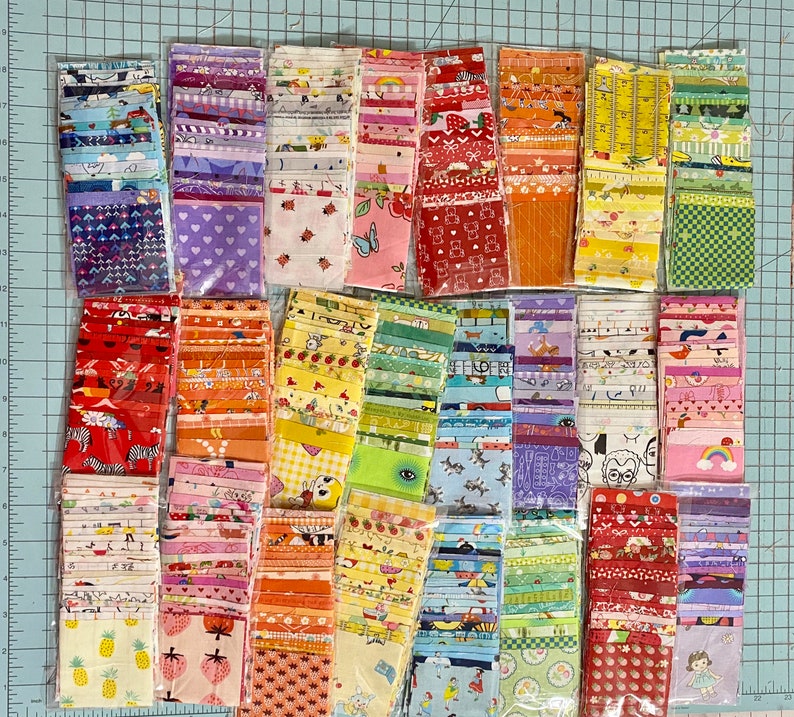 8 mini charm packs one of each color Etsy