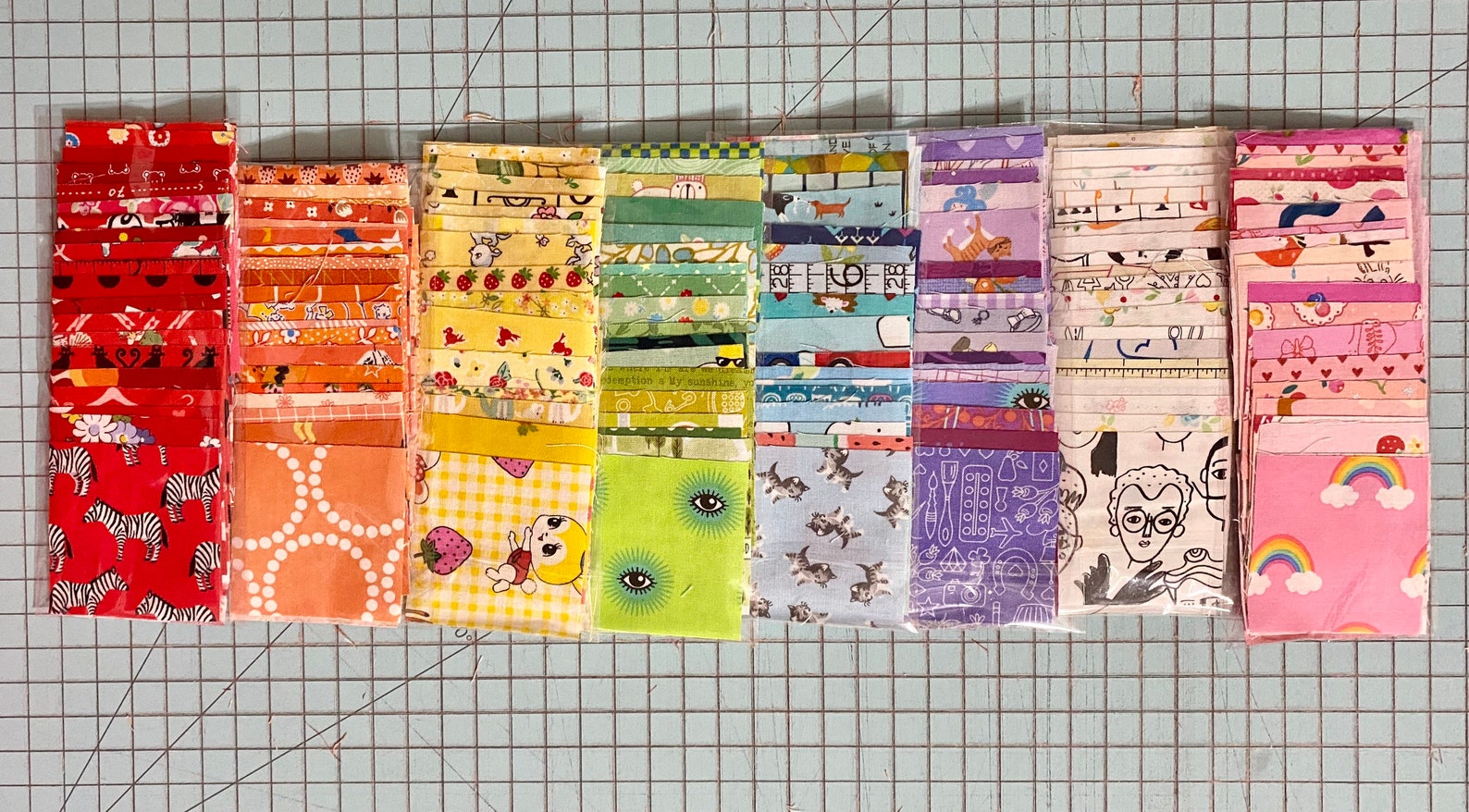 8 Mini Charm Packs One of Each Color Etsy