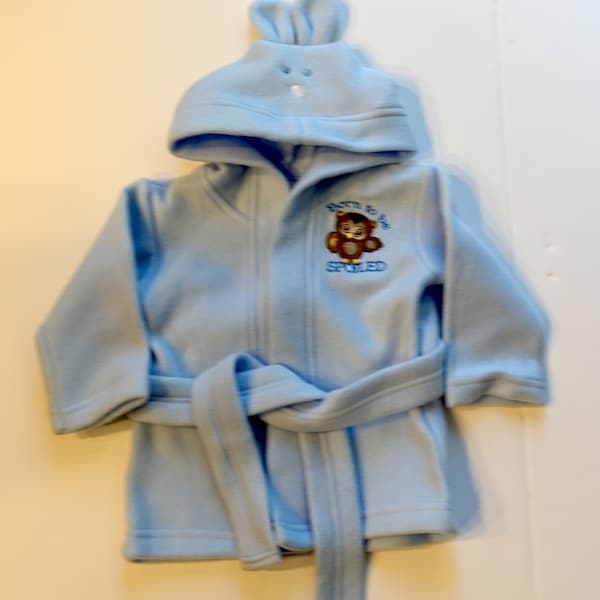 Personalized Fleece Baby Bathrobe in Pink or blue