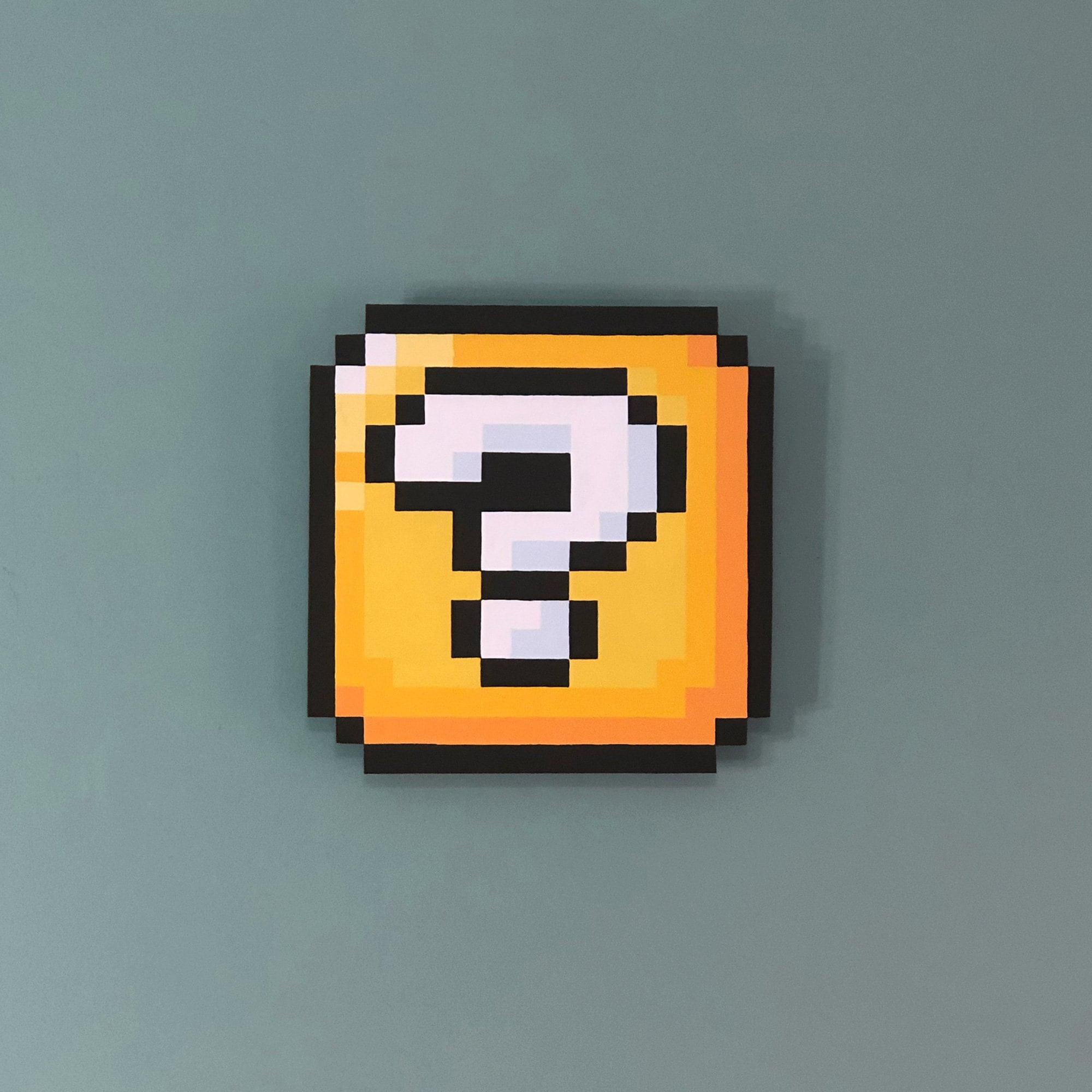 Mario Question Mark Block wood - Etsy