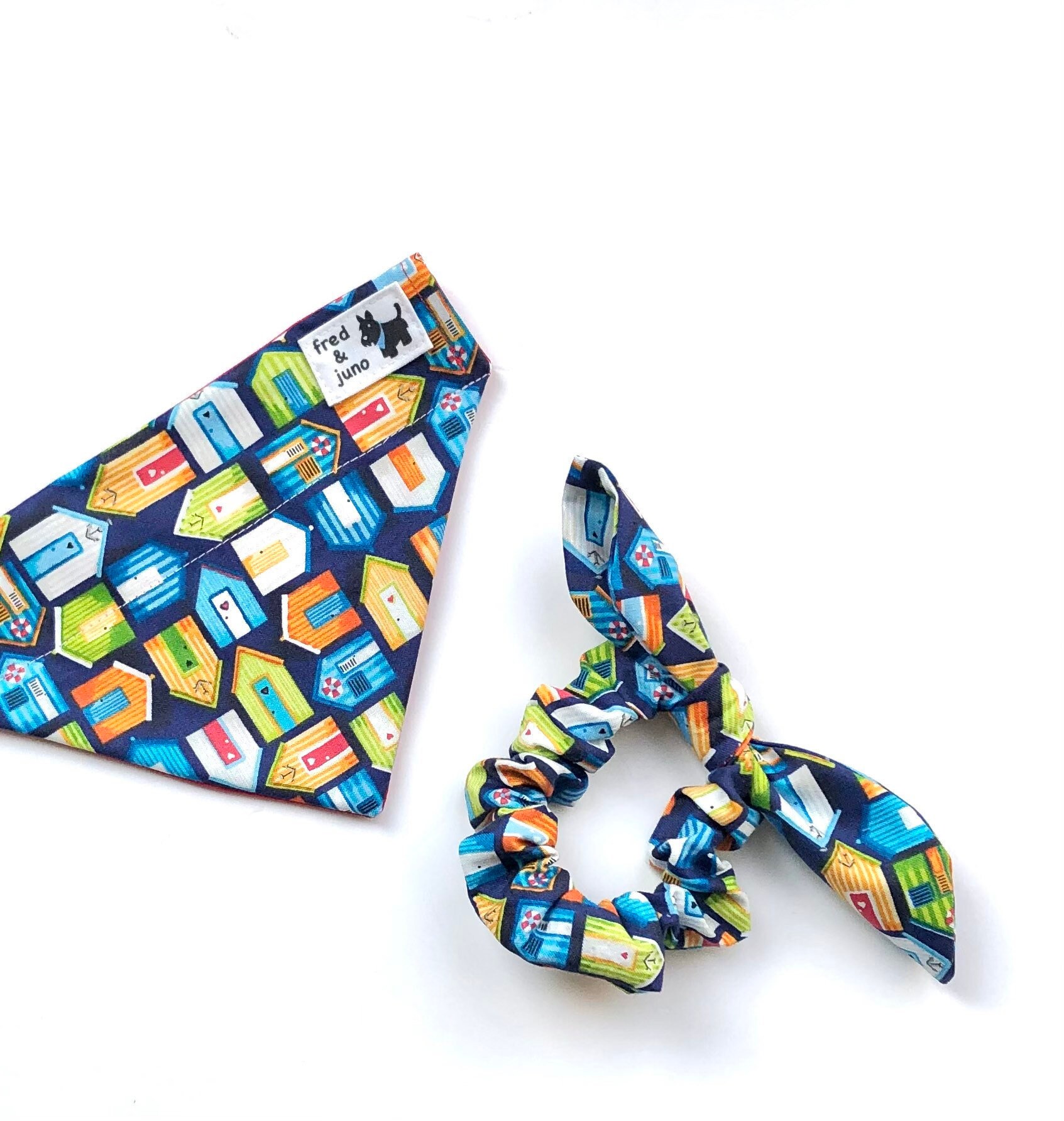 dog bandana and scrunchie set