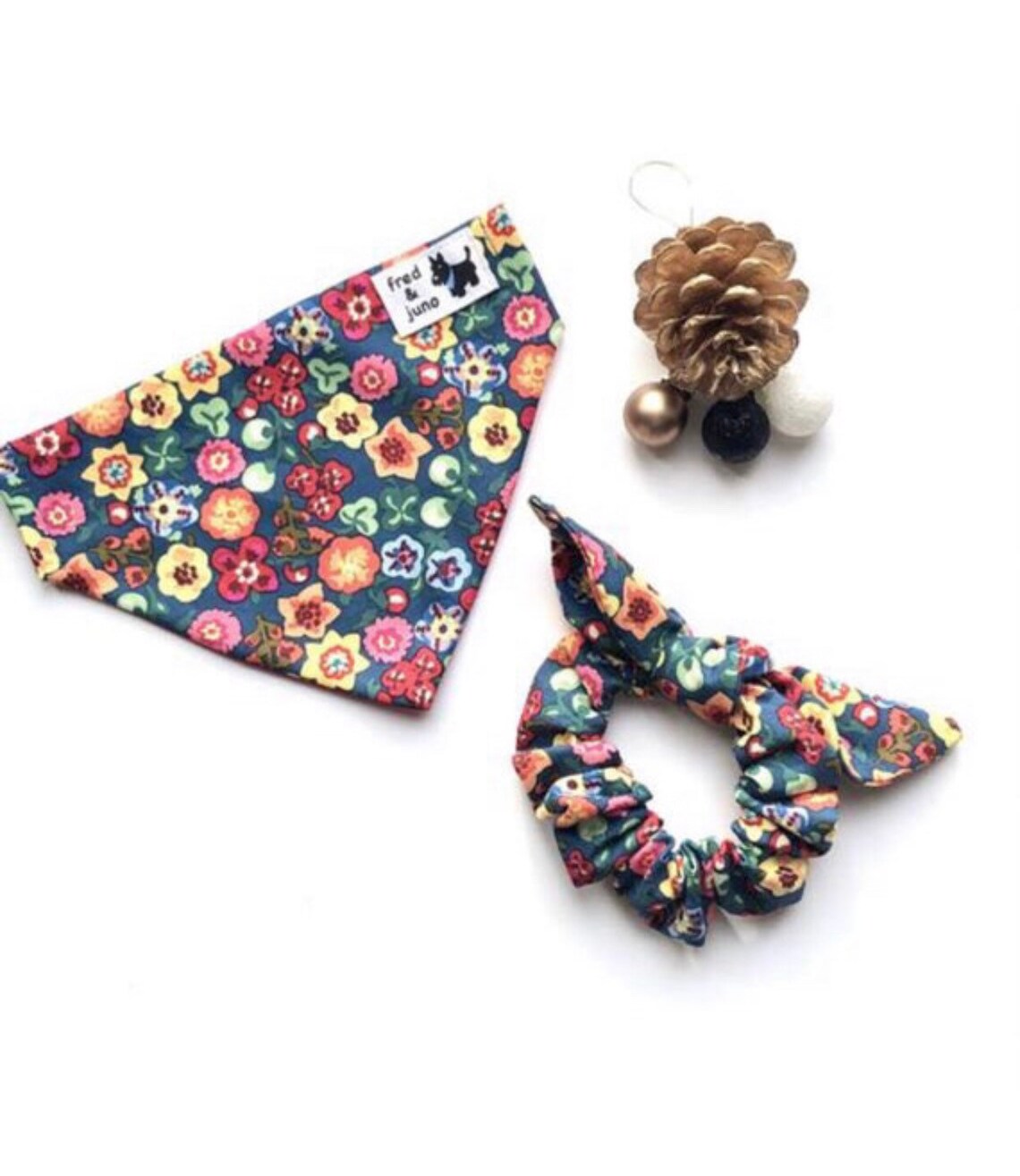 dog bandana and scrunchie set