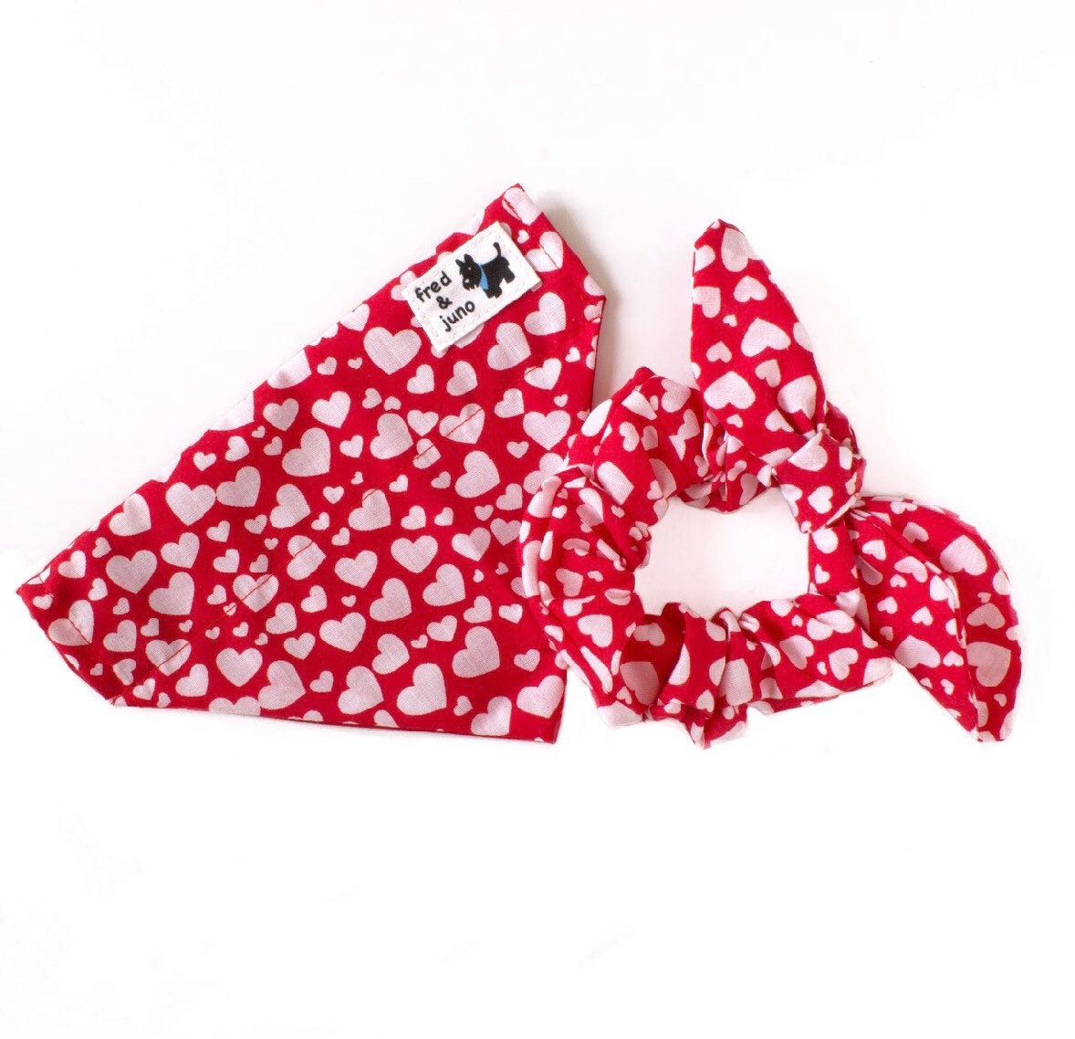 dog bandana and scrunchie set