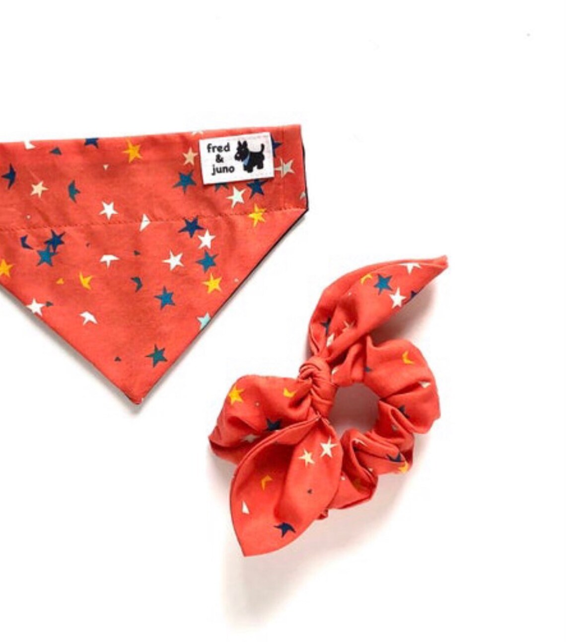 dog bandana and scrunchie set