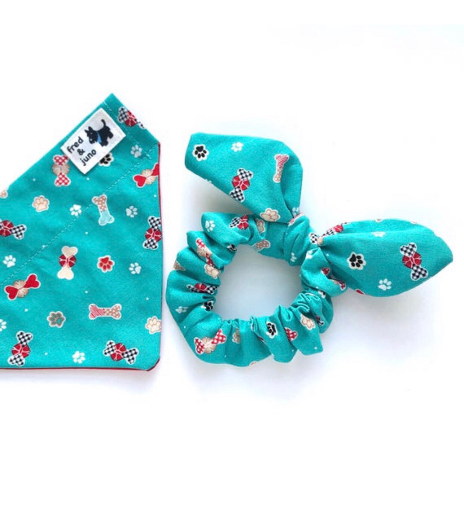 dog bandana and scrunchie set