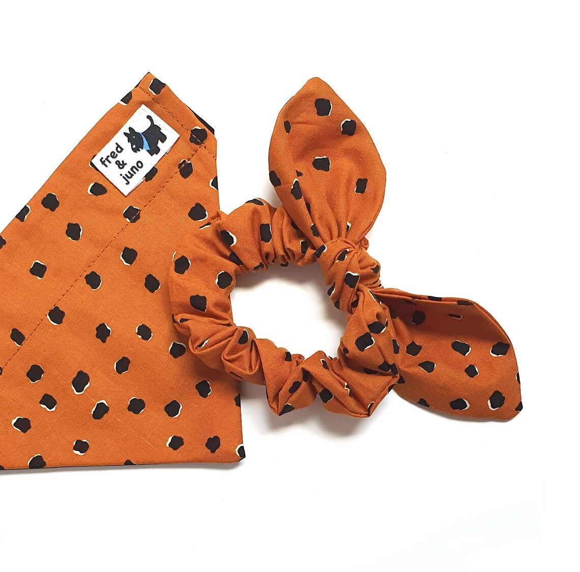 dog bandana and scrunchie set