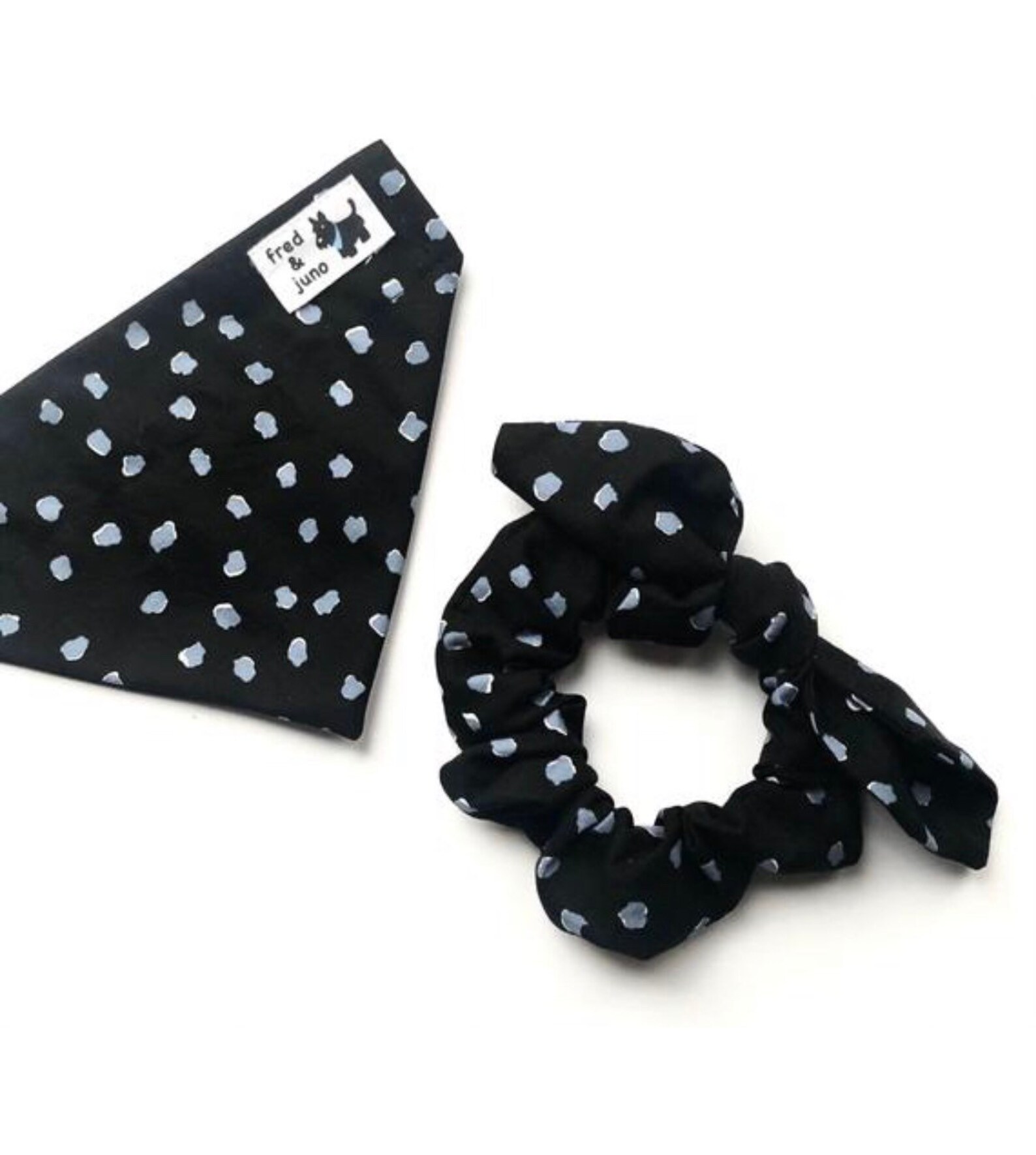 dog bandana and scrunchie set
