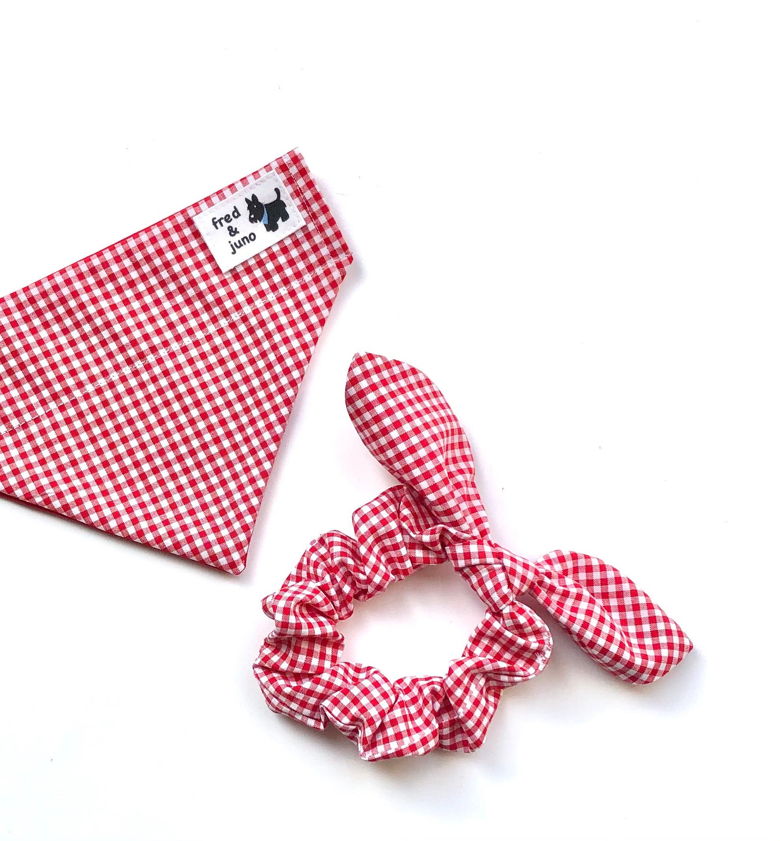 dog bandana and scrunchie set