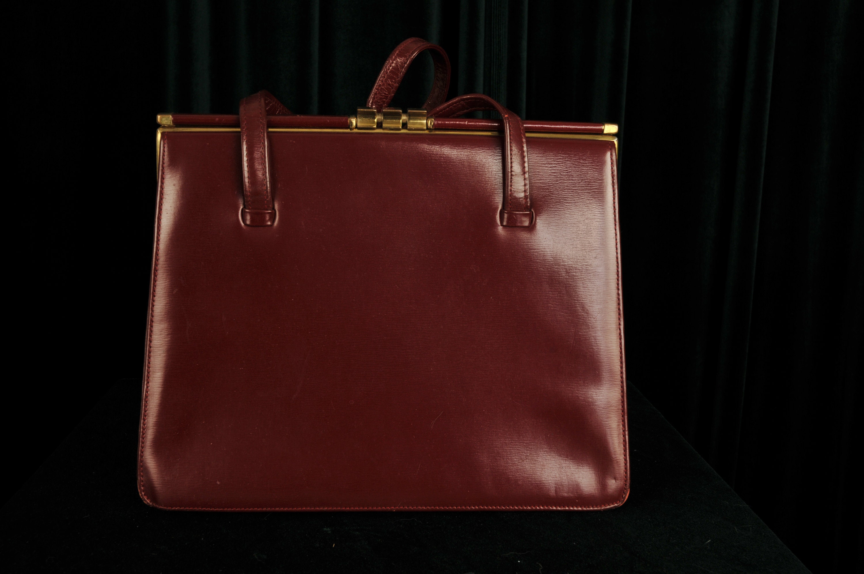1950s 50s burgundy leather Riviera for Harrods vintage bag | Etsy
