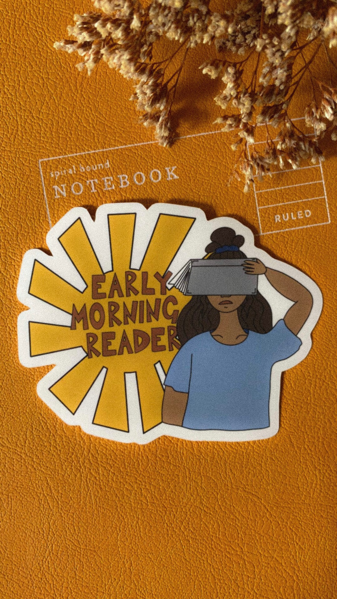 Early Morning Reader Sticker (large) - Etsy