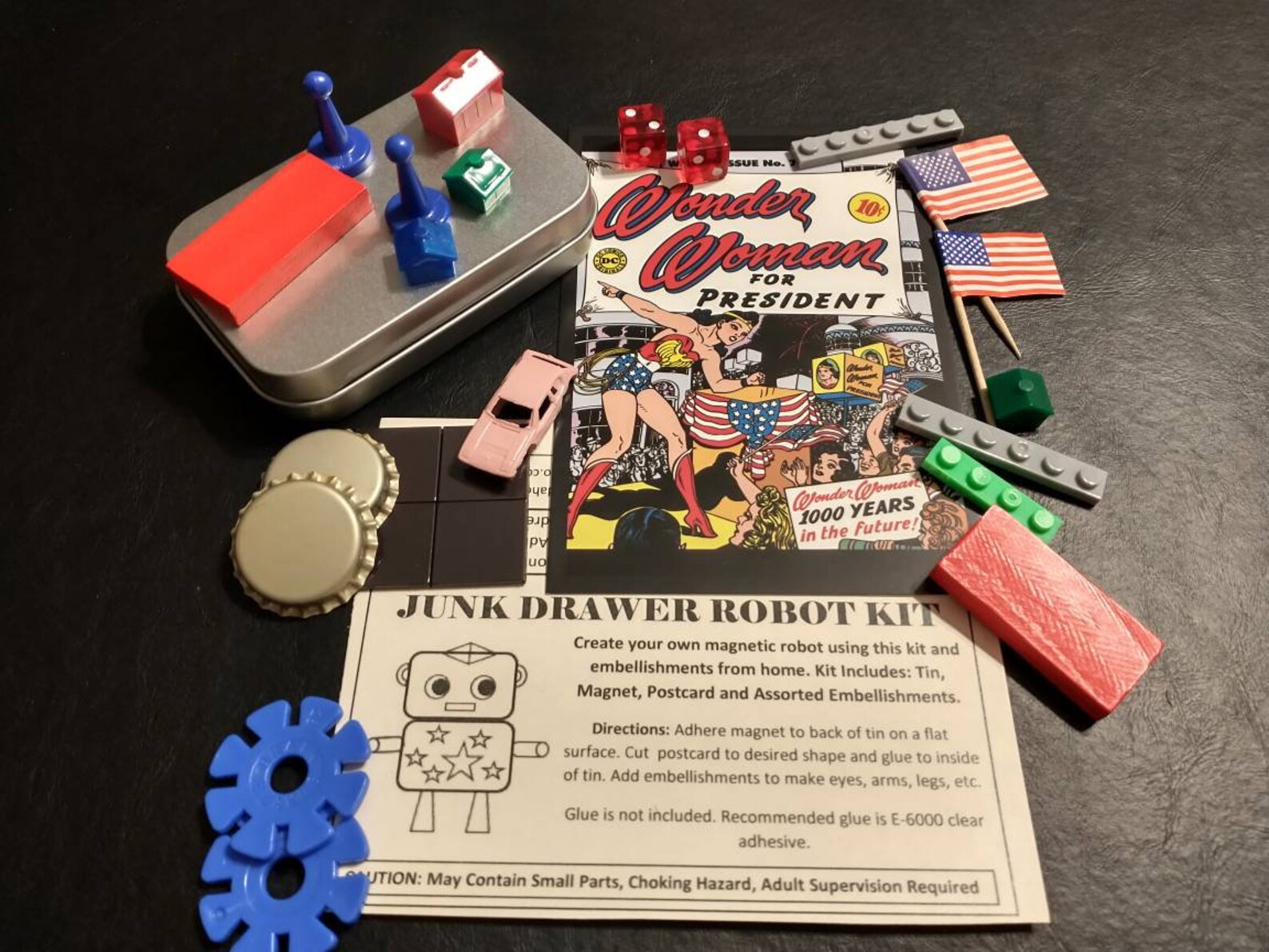 Junk Drawer Robot Kits Found Object Arts and Craft Activities Etsy