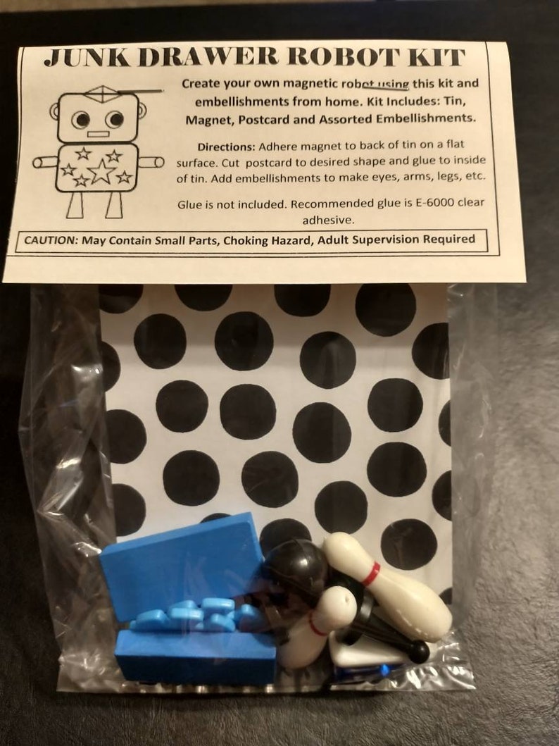 Junk Drawer Robot Kits Found Object Arts and Craft Activities Etsy