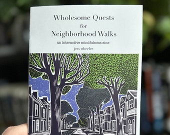 Mindfulness Zine & Sticker - Wholesome Quests for Neighborhood Walks