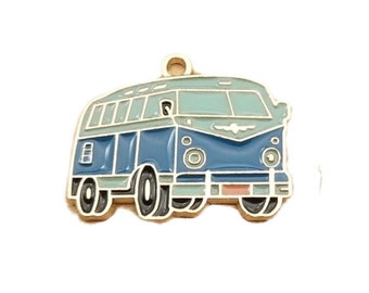 Retro VW Camper Van Charm / CamperVan Car Camping Outdoor Explore Ourdoors Adventure 80’s 90’s Tag Pendant Charms Vintage Nostalgia Keyring